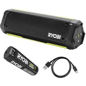 RYOBI - Draadloze Bluetooth-luidspreker - Waterdicht (IP67) - 4 Volt - 2 Ah USB Lithium Batterij