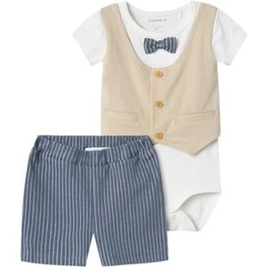 NAME IT Heren Nbmhelmar Shorts Set, Blue Mirage, 86