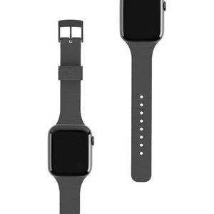 Urban Armor Gear [U] Siliconen armband voor Apple Watch 38 mm / 40 mm [Series 5 / Series 4 / Series 3 / Series 2 / Series 1, zachte siliconen reservearmband, sluiting van roestvrij staal] - zwart