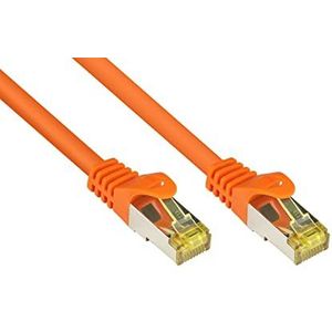 Good Connections Cat.5e Ethernet-LAN-patchkabel snagless RNS, SF/UTP, 100 MHz; Gigabit-compatibel (10/100/1000 Base-T Ethernet-netwerken) voor patchpaneel, schakelaar, router, modem oranje, 2 m