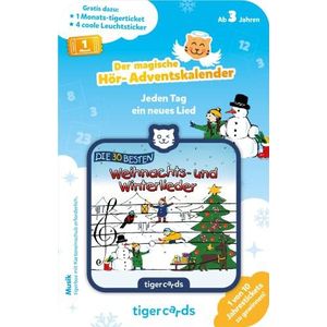 tigermedia 4522 Tig.Card-'De 30 beste - winter- en kerstliedjes adventskalender, kleurrijk