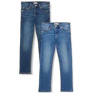 NKMSILAS Slim Jeans 5381-IS 2P PB, Medium Blue Denim/Pack: w Dark Blue Denim, 158 cm