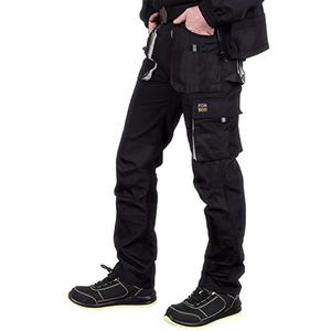 REIS FORECO-T_BJS Werkbroek voor heren, zwart-lichtgrijs, 58, zwart-lichtgrijs., 58