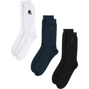Karl Lagerfeld - Lot de 3 Paires - Kousen - Zwart/Blauw/Wit - Met Logo K/Kameo