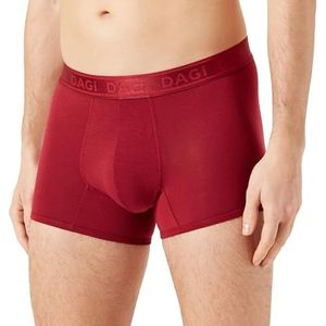 Dagi Bordeaux Knitted Slim Fit Regular Waist Micro Modal Short Leg Boxer, Bordeaux, S, bordeaux, S