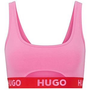 HUGO Dames Cut-Out Bralette, Helder Pink671, L