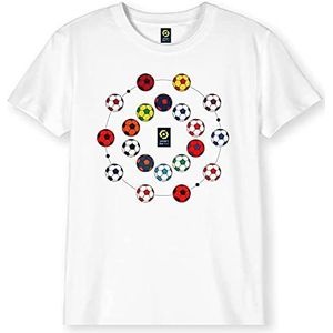 LIGUE 1 UBER EATS Uniseks T-shirt voor kinderen, Wit, 10 Jaar