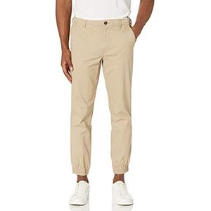 Amazon Essentials Slim-Fit Chino Joggingbroek voor heren, kaki bruin, X-Small