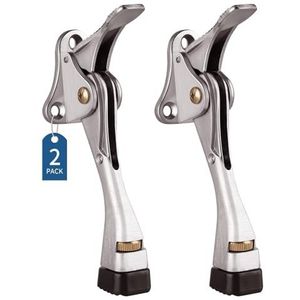 Gotega Deurstoppers binnen, 2 stuks kickdown deurstoppers met one-touch verstelbare hoogte en rubberen punt 10,5 cm, deurstoppers voor vloer, robuuste deurwig