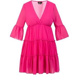 nolie Dames mini-jurk met ruches 19227011-NO01, roze, S, Mini-jurk met ruches, S