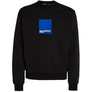 KARL LAGERFELD Klj Regular Logo Sweatshirt voor heren, zwart, XS