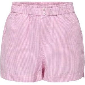 ONLY - ONLFILUCCA - Broek - Pink/Wit - Loosefit - Katoen