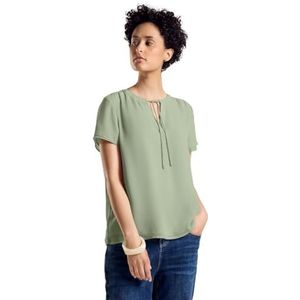 STREET ONE Chiffon blouse, Soft Moss Green, 40