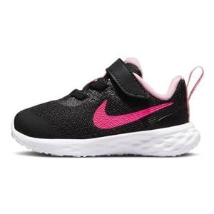 NIKE Unisex Kid's Revolution Sneaker, Zwart Hyper Roze Roze Schuim