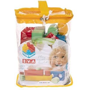 Colorbaby Color Block 47201 Bouwstenen voor baby's, schuimrubber, 32 stuks, verschillende vormen, spelletjes, educatief speelgoed, 18 maanden