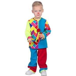 Wilbers&Wilbers 3809 - Babykostuum clown, tweedelig, vrolijk clownskostuum voor carnaval, themafeesten