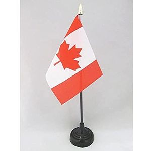 Canada Tafelvlag 15x10 cm - Canadese Desk Vlag 15 x 10 cm - gouden speerblad - AZ FLAG