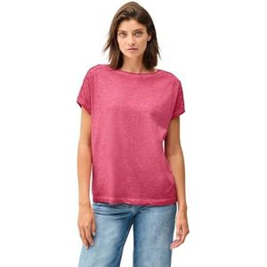 Cecil - T-shirt - Glazed Apple Red - Knoopdetail - Zonder Capuchon
