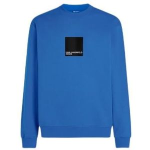 Karl Lagerfeld Jeans, Heren, Box Logo Sweat, Regular Fit, Blauw, M