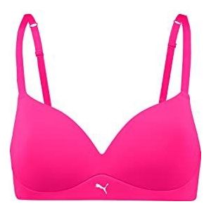 PUMA Dames Soft Padded Bra, neon roze, 70C, neonroze, 70C