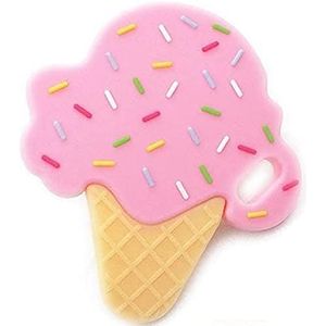Bijtketting | Lekker ijsje kauwketting - Roze (aardbei)
