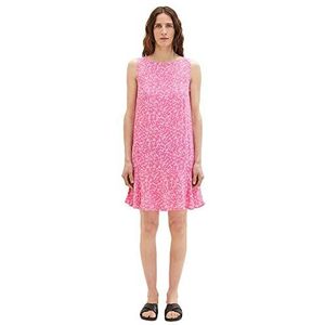 TOM TAILOR Zomerjurk voor dames, met patroon en volant, 31745 - Pink Geo Design, 36