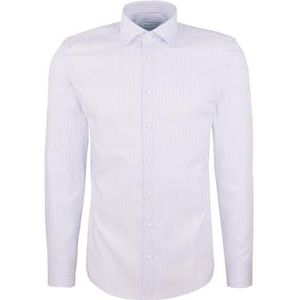SEIDENSTICKER - Zakelijk Overhemd - Lichtblauw/Wit - Slim Fit - Lange Mouw
