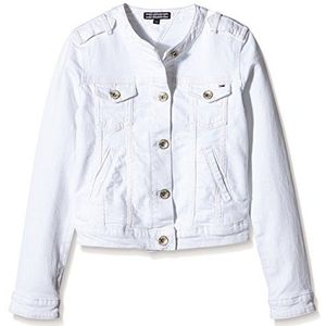 Tommy Hilfiger Vivianne Denim Jacket Vcd Jacket voor meisjes, wit (classic white 100), 128 cm