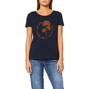 TOM TAILOR Denim Dames T-shirt van biologisch katoen 1027232, 10668 - Sky Captain Blue, M