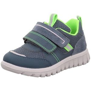 Superfit Mädchen SPORT7 MINI Sneaker, BLAU/HELLGRÜN 8060