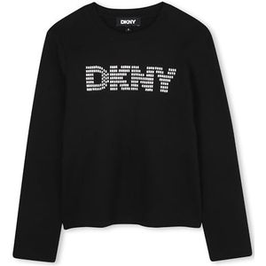 DKNY - D62414 - T-shirt - Zwart - Voor Meisjes
