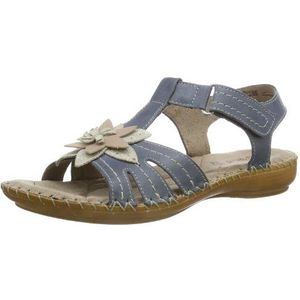 Jana dames fiona riempje sandalen, Blauw Navy 805, 40 EU Breed