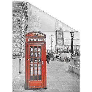 Lichtblick raamfolie zelfklevend, privacy, motief London, rood
