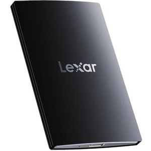 Lexar SL500 Externe SSD 4TB, USB3.2 Gen2x2 Draagbare SSD, tot 2000MB/s lezen, 1800MB/s schrijven, Externe Solid State Drive met Metalen Ontwerp, DataShieldTM 256-bit AES-codering LSL500X004T-RNBNG
