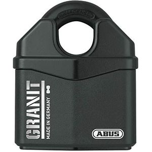 ABUS Gordijnslot graniet 37RK/80 SZP Premium slot voor de hoogste belastingen - verhoogde beugelbescherming - veiligheidsniveau 10 - incl. 2 sleutels en beveiligingskaart - zwart - 79172