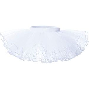 Bezioner Tutu rok van tule, meisjes, klassieke dansjurk, ballet, pettiskirt, prinsessenkostuum Wit 5-7 Jaar