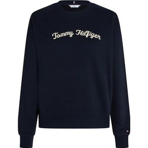 Tommy Hilfiger Dames sweatshirt regular zonder capuchon, blauw (Desert Sky), XL