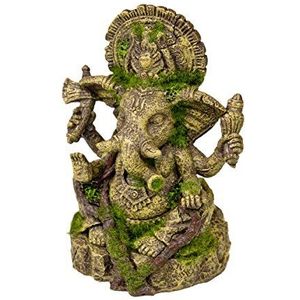 Rosewood 91694 Mosbedekt aquaristiek ornament Ganesh-beeld van hars