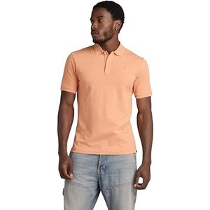 G-Star RAW - T-shirt - Geribde Polokraag - Korte Mouwen - Rechte Zoom - Zijsplitten