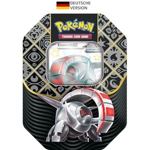 Pokémon - Verzamelkaartspel: Tin-Box Karmesin & Purpur – Paldeas lot – Iron Rad-ex (1 holografische promokaart & 4 boosterpacks)