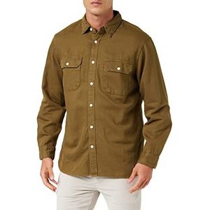 Levi's Heren Shirts Non Denim Shirt, Z1706 Bruin Garment Dye, S