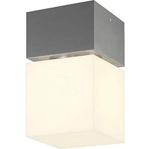 SLV plafondopbouwarmatuur SQUARE C LED/verlichting voor wanden, wegen, ingangen, tuinlamp, plafondspot / IP44 3000K 12 W 760 lm rvs dimbaar