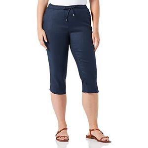Raphaela by Brax Philippa Capri Linen Stretch Broek - Capri, navy, 27W / 30L