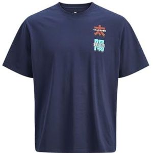 JACK & JONES - JORSoutheast Gallery - Shirt - Aqua - Donkerblauw - Oxide - Wit