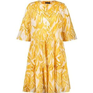 Taifun Dames 380329-11106 jurk, Golden Cumin patroon, 40, Golden Cumin met patroon, 40