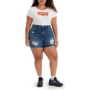 Levi's Dames Plus Size 501 High Rise Shorts Denim Shorts, Gebroken middernacht Plus, 48