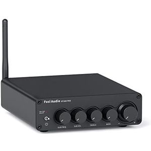 Fosi Audio BT30D Pro TPA3255 Hi-Fi Bluetooth 5.0 Stereo Audio Receiver Versterker 2.1 Kanaal Mini Klasse D Geïntegreerde Versterker 165Wx2+350W voor Home Desktop Boekenplank Luidsprekers/Subwoofers