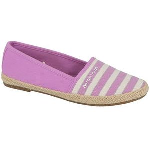TOM TAILOR Dames 5392001 Platte Slipper, Wit Lila, 37 EU