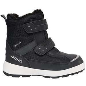 Viking Spelen Reflex Warm GTX 2V sneeuwlaars, reflecterend/zwart, 3 UK Kind, Reflecterend zwart, 3 UK Child Wide