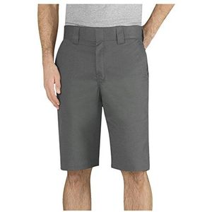 Dickies mannen 11 inch regular fit stretch twill werk shorts, Gravel Grijs, 32W